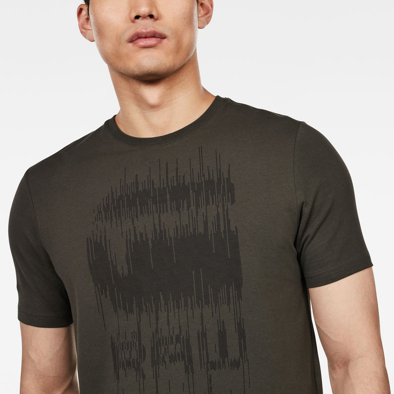 G-Star RAW® T-shirt Graphic 6 Slim Gris detail shot
