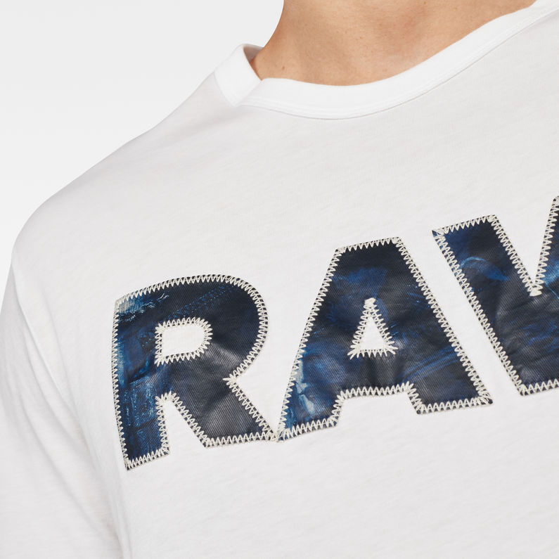 G-Star RAW® T-Shirt Rijks Graphic 5 Blanc detail shot