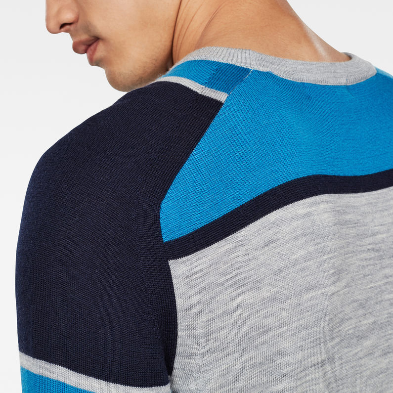 G-Star RAW® Jersey Core Block Knitted Gris detail shot