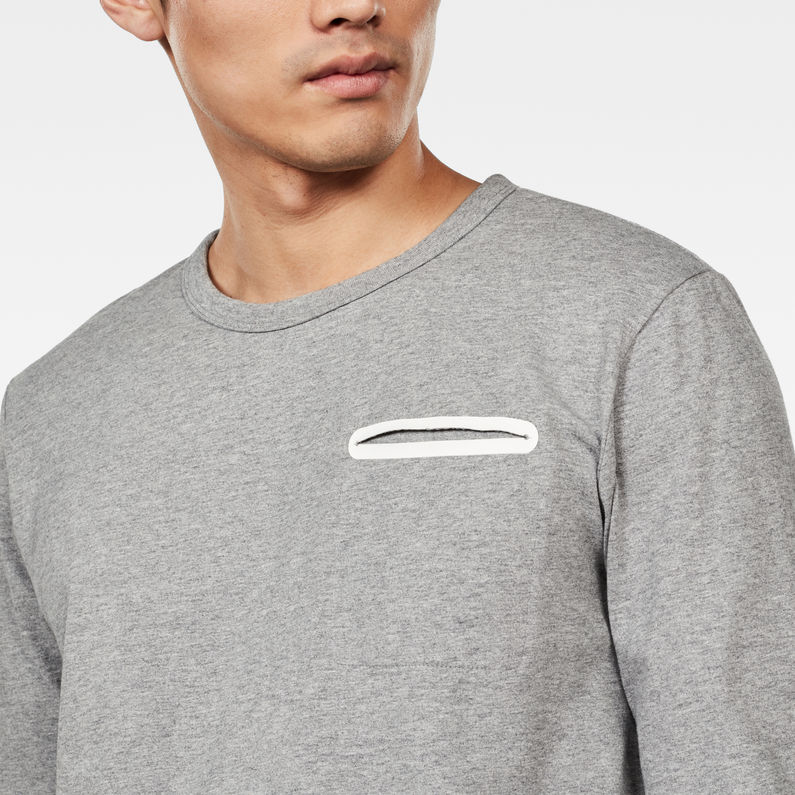 G-Star RAW® Quark Pocket T-Shirt Grey detail shot