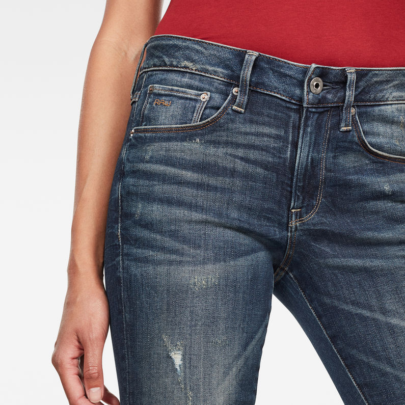 G-STAR® 3301 Mid Skinny Jeans Dunkelblau