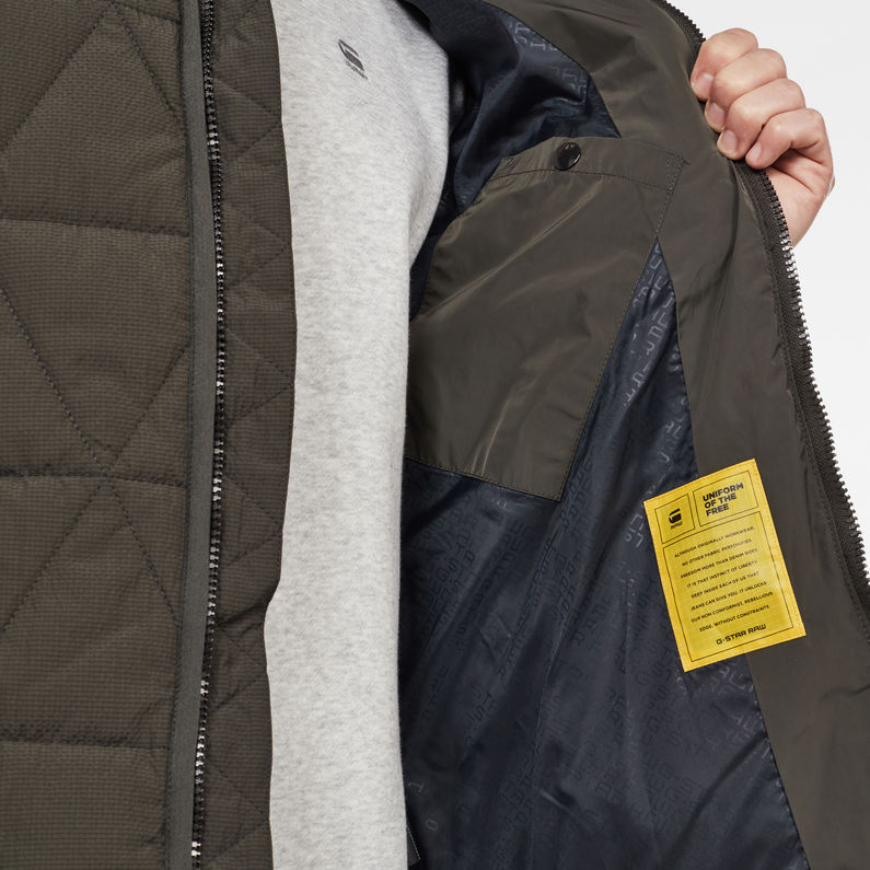 G-Star RAW® Edla Multiquilted Jacket Grey detail shot