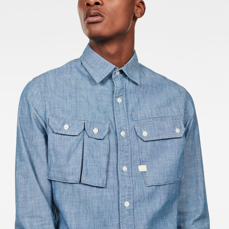 G-Star RAW® Ospak Slim Shirt Dark blue detail shot