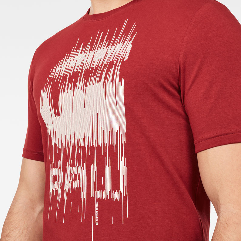 G-Star RAW® T-shirt Graphic 6 Slim Rouge detail shot