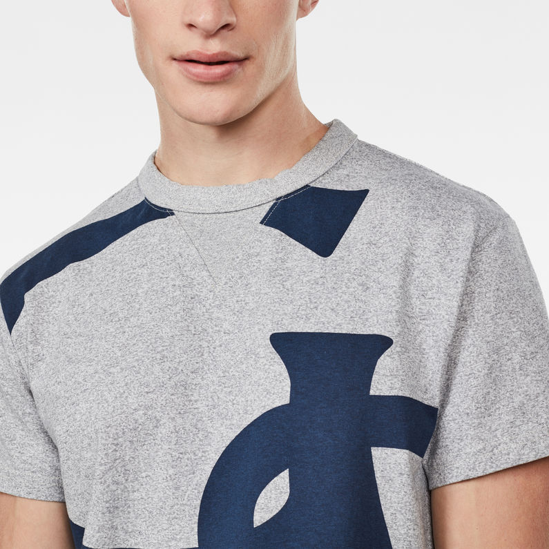 G-Star RAW® Graphic 11 Loose Top Grey detail shot