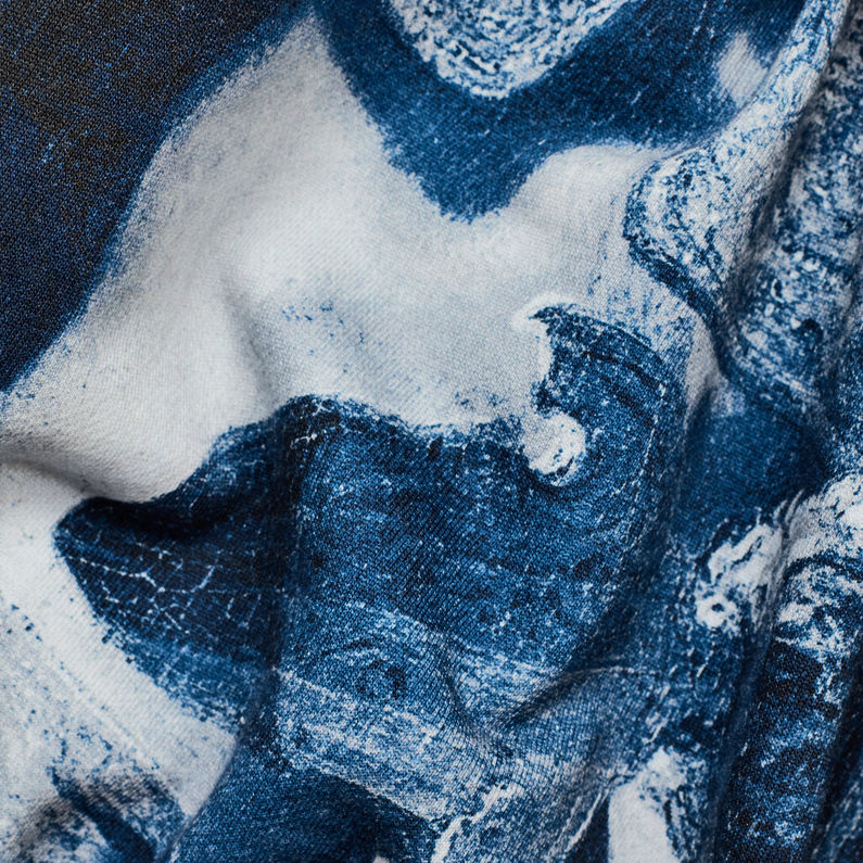 G-Star RAW® Sweat Graphic 16 Rijks Story Bleu foncé fabric shot