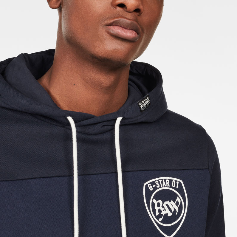 G-Star RAW® Graphic 15 Pullover Dunkelblau detail shot