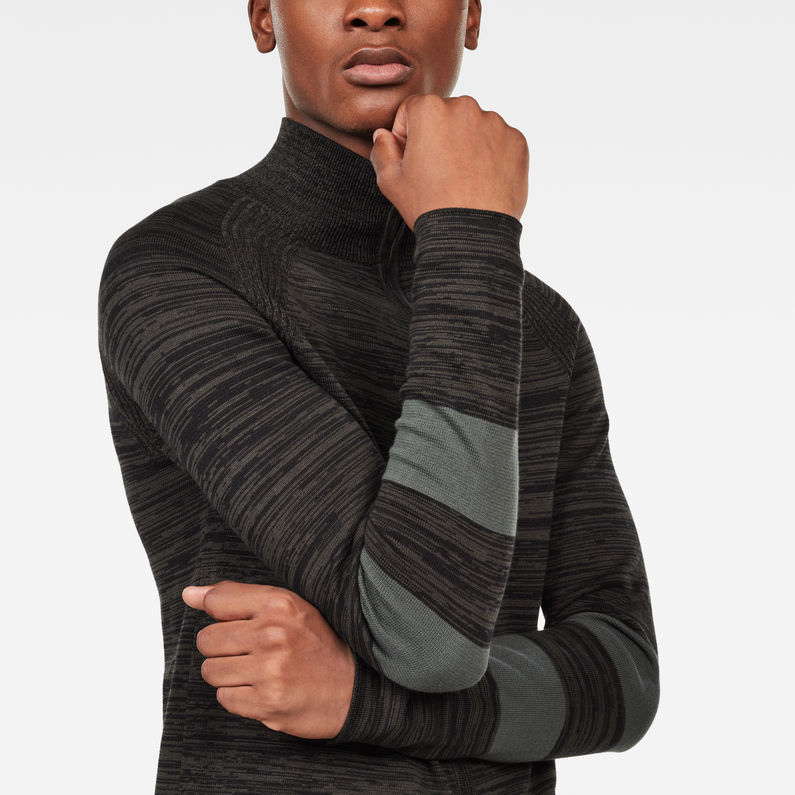 G-Star RAW® Zip Through Cardigan Black detail shot