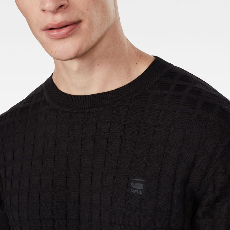 G-Star RAW® Core Table Knitted Sweater Black detail shot