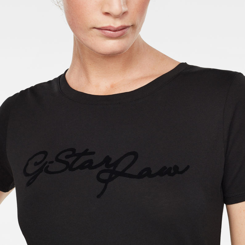 G-Star RAW® Top Graphic 4 Optic Slim Negro detail shot