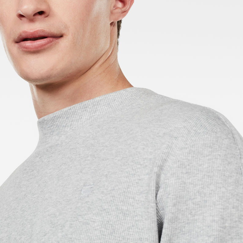 G-Star RAW® Korpaz Mock Sweater Grey detail shot