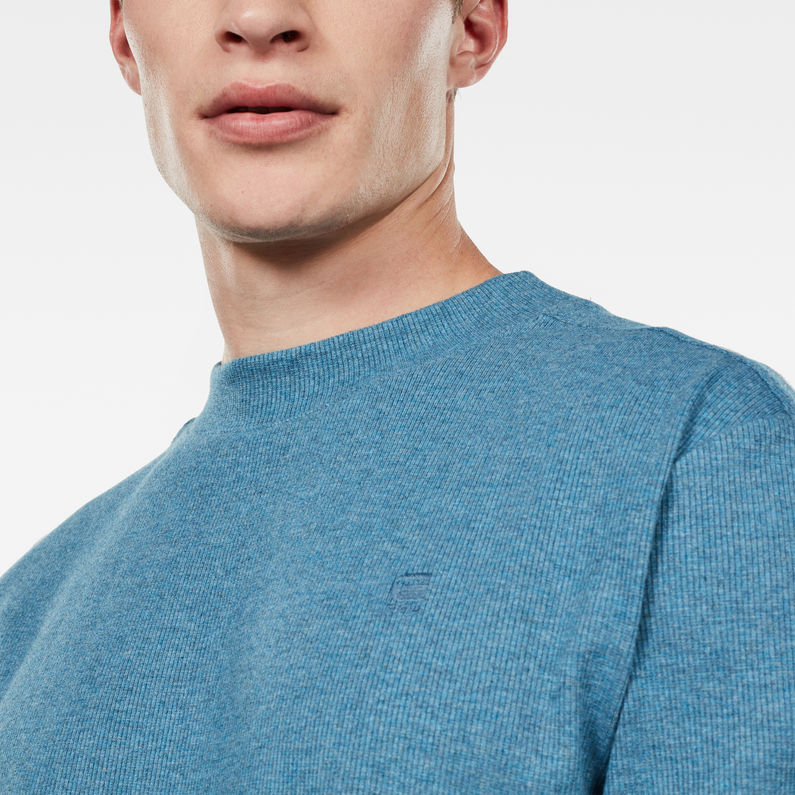 G-Star RAW® Sudadera Korpaz Mock Azul intermedio detail shot