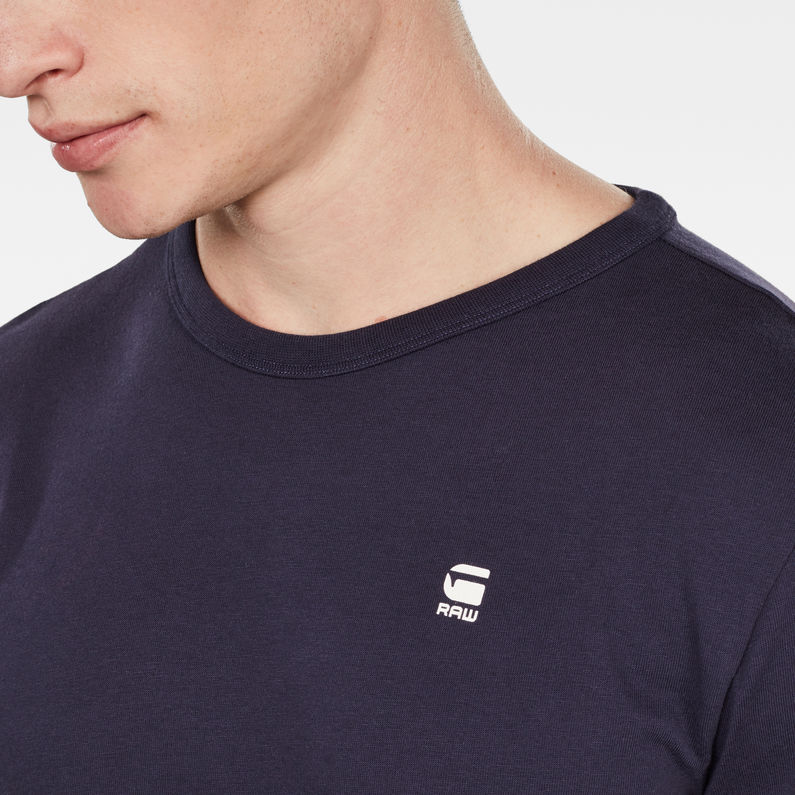 G-STAR® Straight Round Neck T-Shirt Bleu foncé