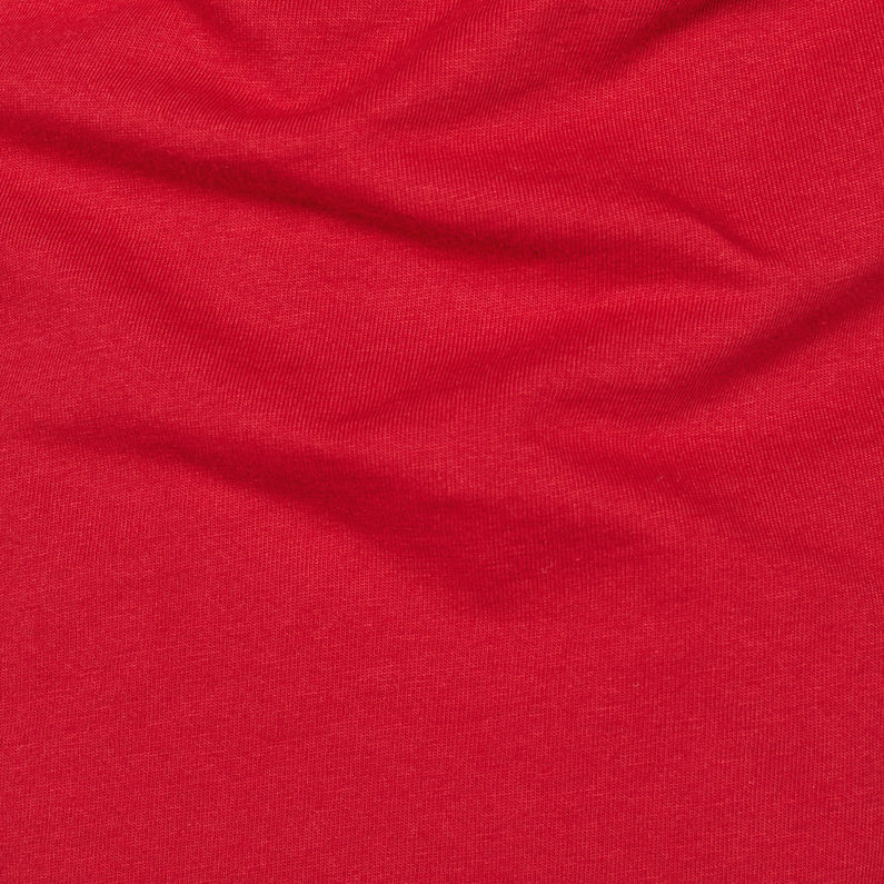 G-Star RAW® Straight Round Pocket T-Shirt Red fabric shot