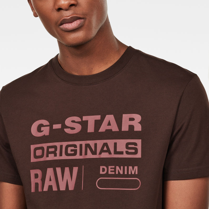 G-Star RAW® T-shirt Graphic 8 Brun detail shot