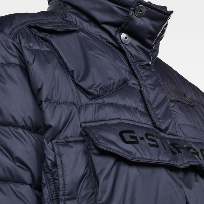 G-Star RAW® Atoll quilted anorak Azul oscuro detail shot