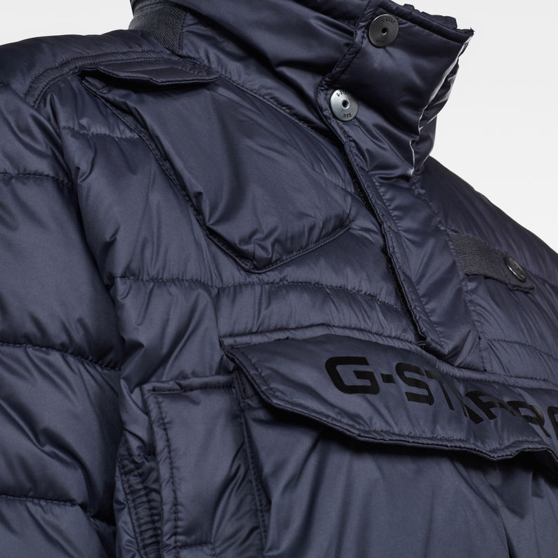 G-Star RAW® Atoll quilted anorak Dark blue detail shot