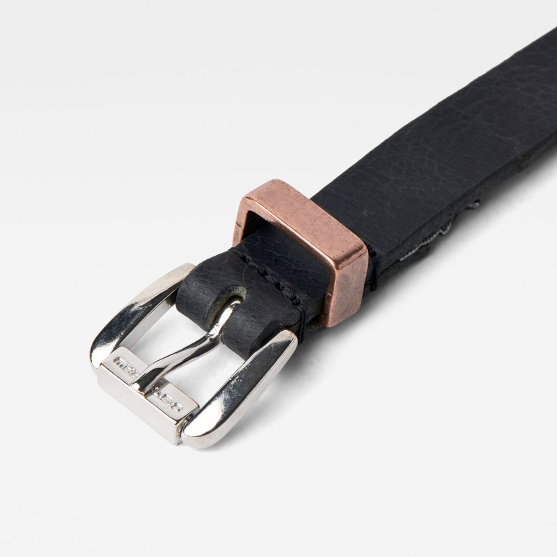 G-Star RAW® Khoma Stud Belt Black detail shot buckle