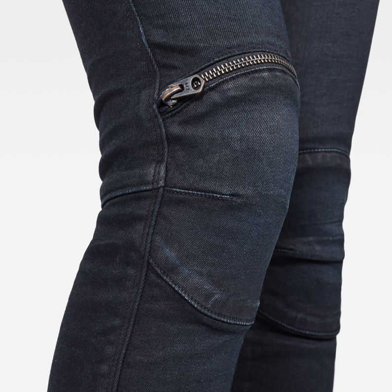 G-Star RAW® Jeans 5622 Knee Zip High Skinny Azul oscuro detail shot