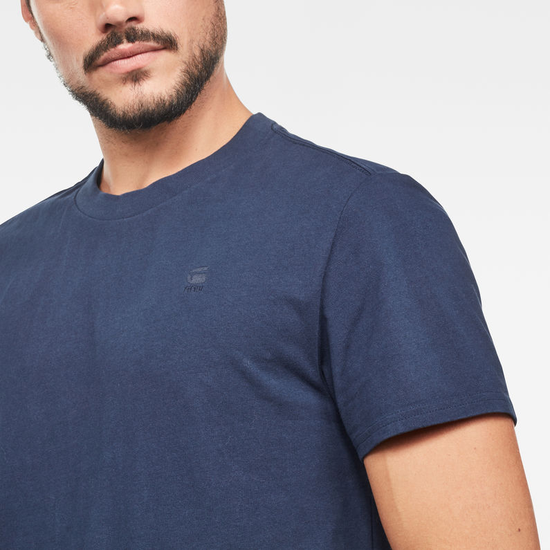 G-Star RAW® Camiseta Premium Azul oscuro detail shot