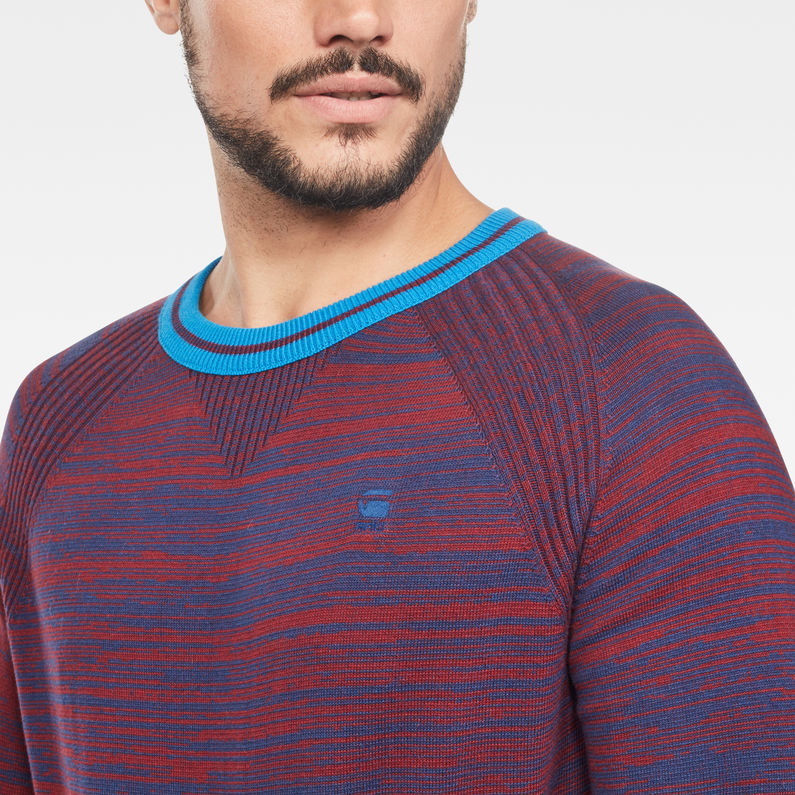 G-STAR® Core Straight Knitted Sweater Red detail shot