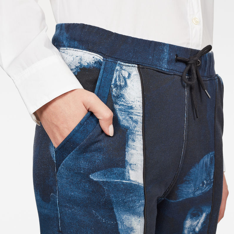 G-Star RAW® Pantalon de survêtement Rijks Lanc Skinny Bleu foncé detail shot