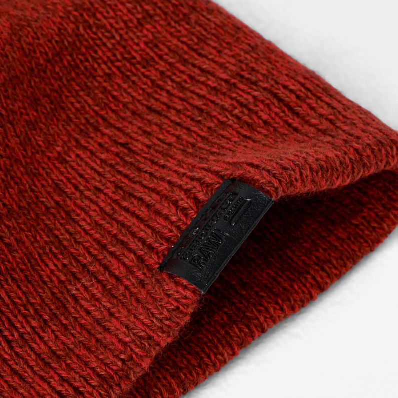 G-Star RAW® Effo Long Beanie Heather Red detail shot buckle
