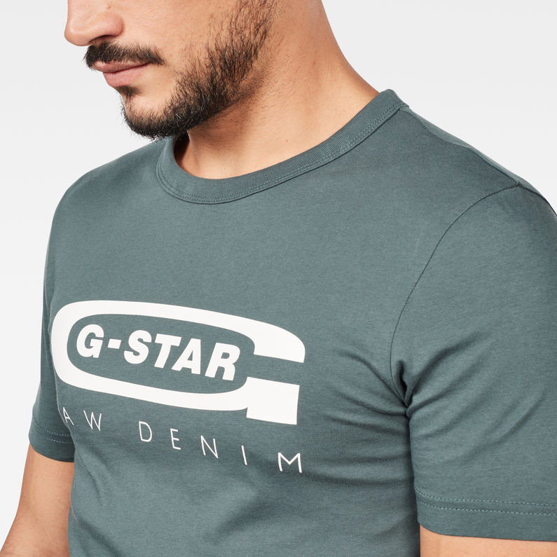 G-Star RAW® Camiseta Graphic 4 Slim Verde detail shot