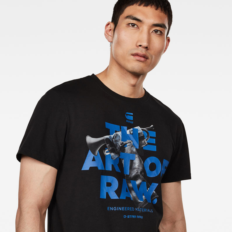 G-Star RAW® T-shirt Graphic 17 Photo Noir detail shot