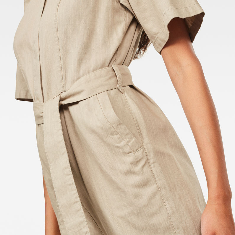 G-STAR® Bristum Deconstructed Jumpsuit Beige detail shot