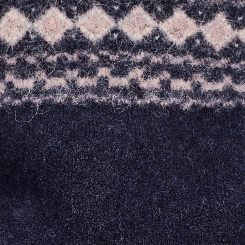 G-Star RAW® Jacquard Knitted Pullover Mittelblau fabric shot
