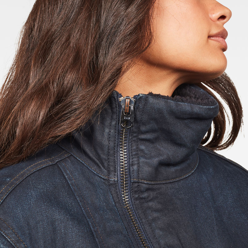 G-Star RAW® Dielec Sherpa Denim Jacke Dunkelblau detail shot