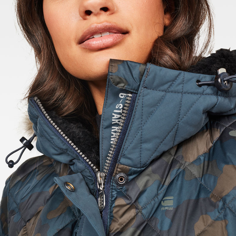 G-Star RAW® Whistler Faux Fur Down Tailored Jacket ダークブルー detail shot