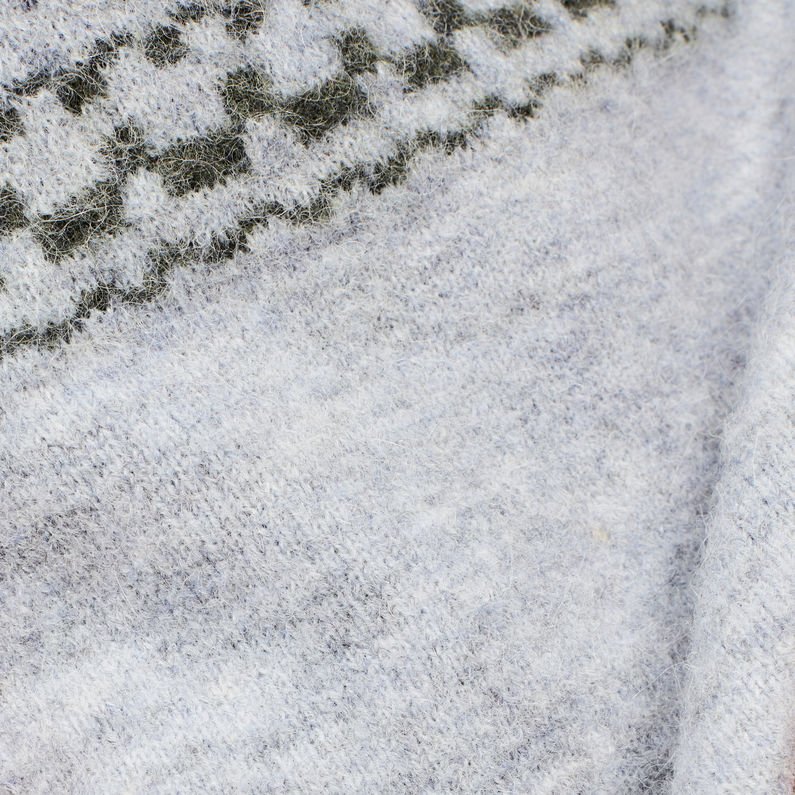 G-Star RAW® Jacquard Gebreide Trui Grijs fabric shot