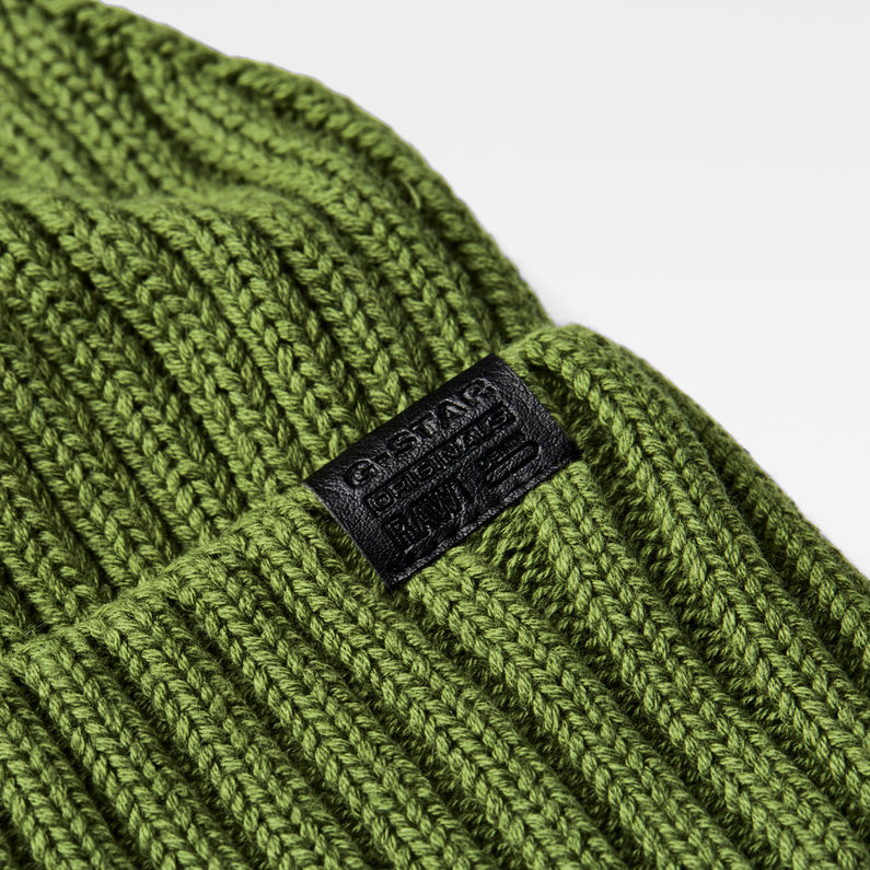 G-Star RAW® Vaan Beanie Green detail shot buckle