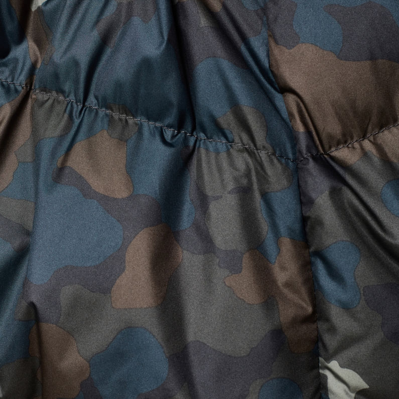 G-Star RAW® Parka Whistler Down Long Bleu foncé fabric shot
