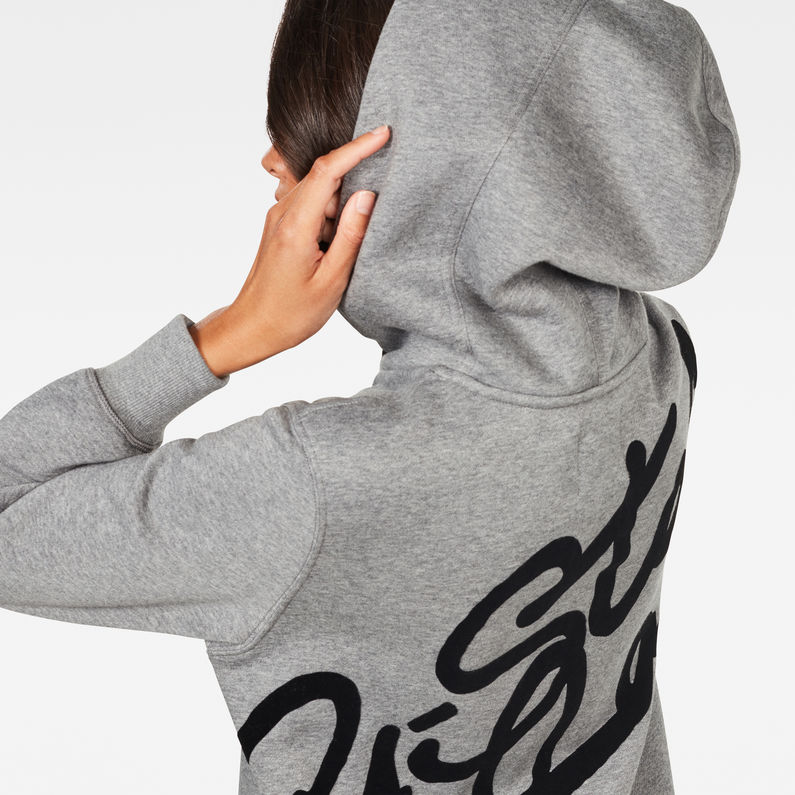 G-STAR® Graphic 3 Boyfriend Pullover Grau detail shot