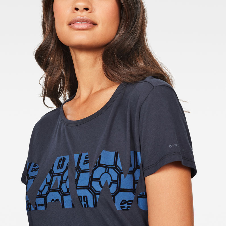 G-Star RAW® Graphic 22 Gyre Top Dark blue detail shot