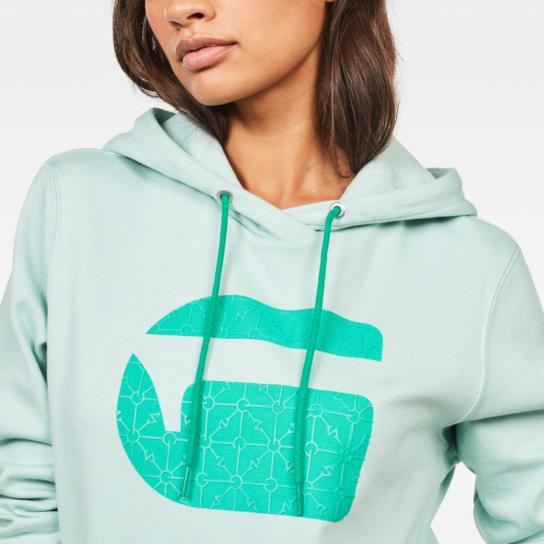G-Star RAW® Sudadera Boyfriend 2-Tone Azul claro detail shot