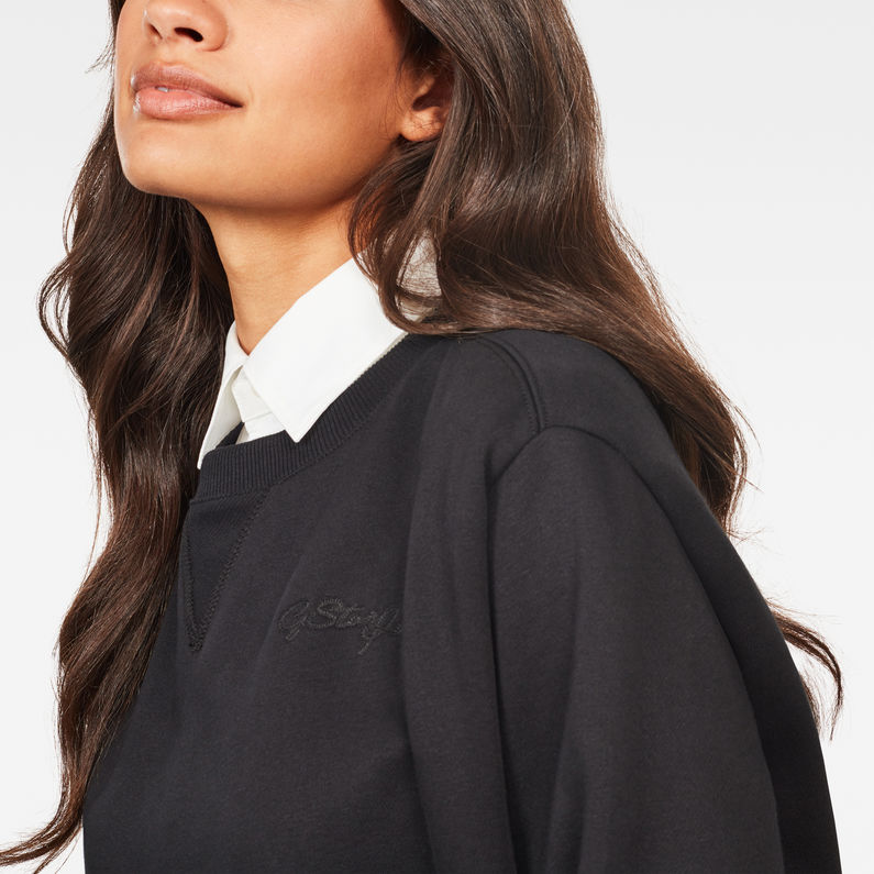G-Star RAW® Vestido Reffit Boyfriend Sweat Negro detail shot