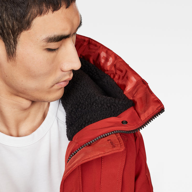 G-Star RAW® Citishield Short Parka Red detail shot