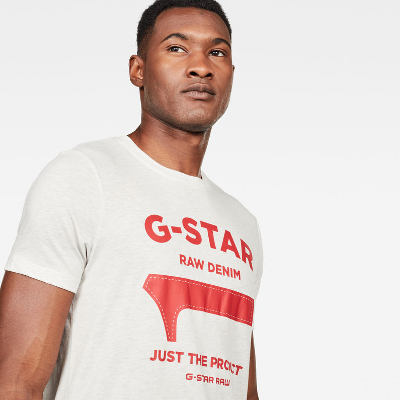 G-Star RAW® Gs First Slim T shirt White detail shot