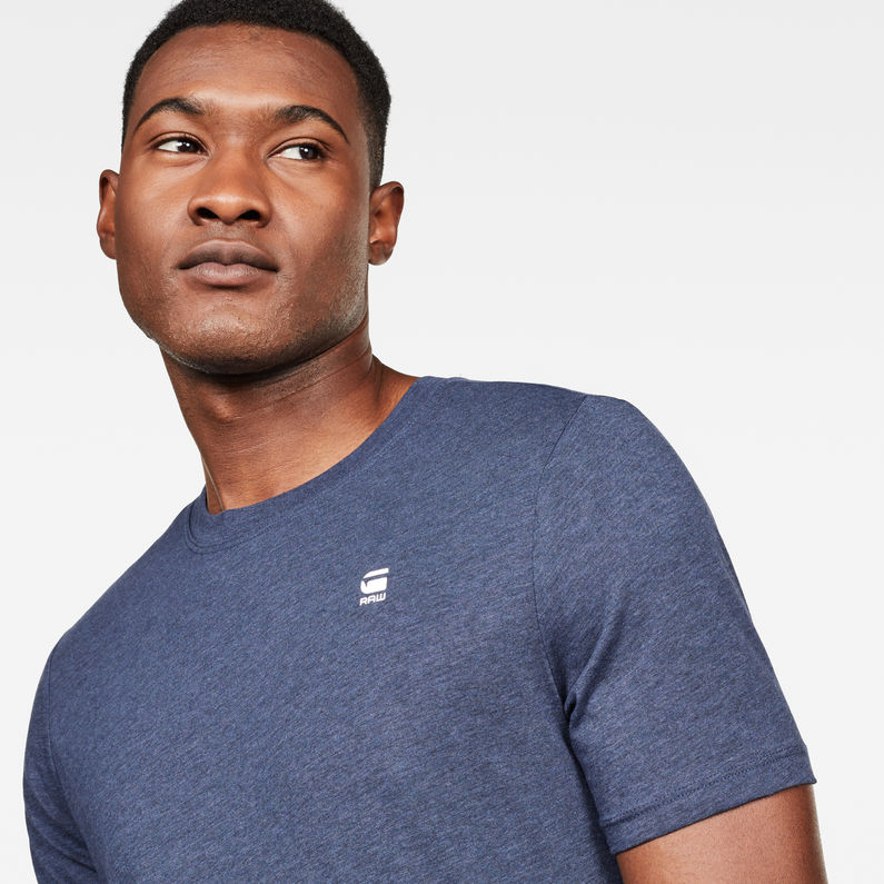 G-Star RAW® Slim Heather T-Shirt Medium blue detail shot
