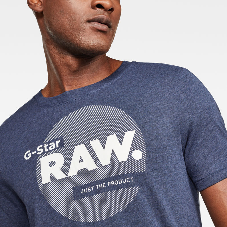 G-Star RAW® T-Shirt Logo Circle Bleu moyen detail shot