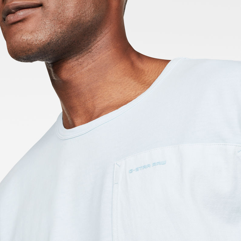 G-Star RAW® Pocket T-Shirt Bleu clair detail shot