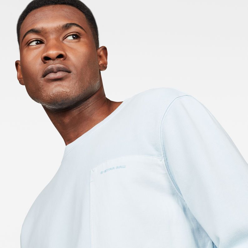 G-Star RAW® Sweat Pocket Bleu clair detail shot