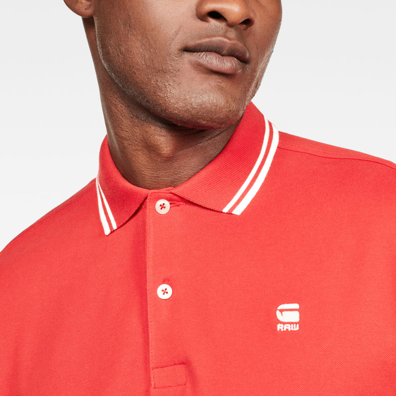 G-Star RAW® Dunda Slim Stripe Polo Red