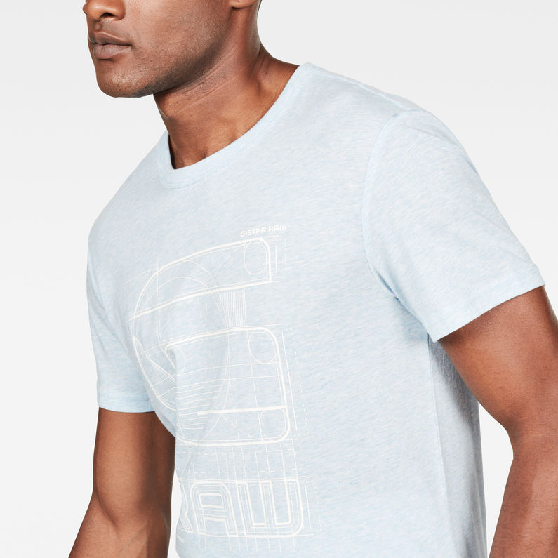 G-Star RAW® Pixel Outline Logo T-Shirt Light blue