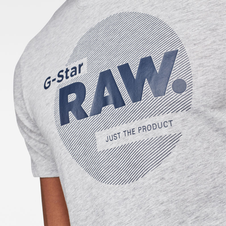 G-Star RAW® T-Shirt Logo Circle Gris detail shot
