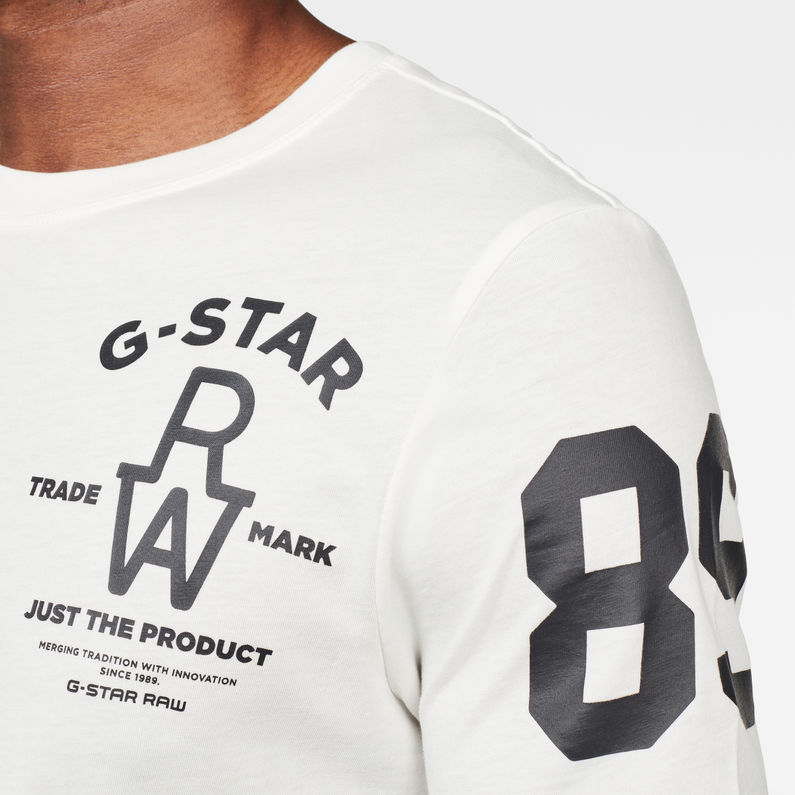 G-Star RAW® Slim Logo T-Shirt Beige detail shot